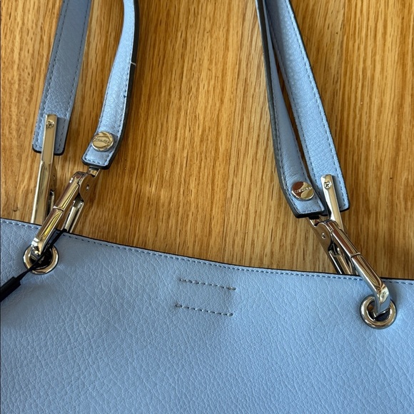 Calvin Klein Vegan Pebbled Leather Reyna North/South Tote. Periwinkle blue. - Picture 3 of 9
